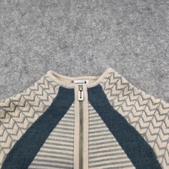 Smartwool Dacono Sweater Womens XS Full Zip Merino Wool Geometric Cardigan - Picture 5 of 16